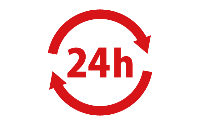 ２４時間出発対応
